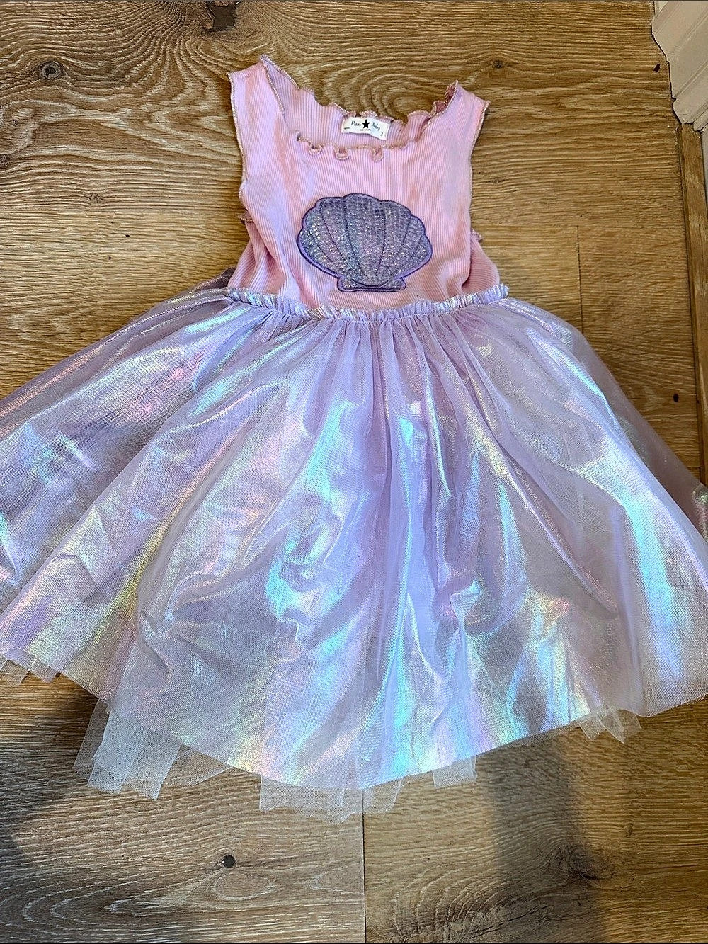 Petite Hailey Lily Shell Tutu Dress Pink & Purple Girls 3